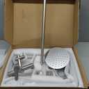 Rain Shower System Outdoor Shower Fixtures with 8" Rain Shower Head Handheld Sprayer Single Handle Wall Mounted Bathroom Shower Faucet Set Brushed Nickel for Bathroom or Backyard