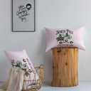 Merry Christmas Tree Truck 12x20 Pillow Cover, Preppy Pink Christmas Decor, Rustic Xmas Tree Pickup Decorative Lumbar Pillow Covers for Girls Dorm Bedroom Living Room