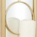 CosmoLiving by Cosmopolitan Metal Geometric Pillar Wall Sconce with Mirror Backing, 8" x 5" x 18", Gold