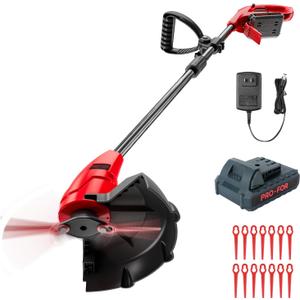 20V Lightweight Stringless Grass Trimmer, Battery Powered Weed Eater, Cordless Electric Weed Trimmer with Battery and Charger, 43.710.638.27 IN