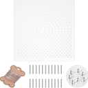 UNICRAFTALE Art Wire Jig Kit Wire Wrapping Tool Transparent Square Jig with Stainless Steel Wire 30Pcs Metal Pegs Jewelry Making Tools for Wire Wrapping Kit and Craft Creation (15x15x0.4cm)