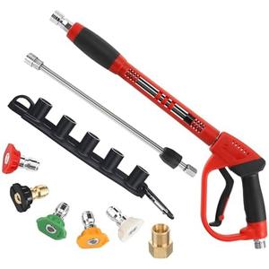 Amazon.com: Tool Daily Deluxe Pressure Washer Gun, with Replacement Wand Extension, 5 Nozzle Tips, M22 Fitting, 40 Inch, 5000 PSI : Everything Else