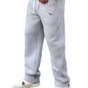 Charfille Jogger Sweatpants for Men Wide Leg Front Tie Pocket Printed Casual Cargo Joggers Pants with Pockets (1-Light Grey, M)