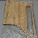 Walker Tray Table with Cup Holder - Multipurpose Bamboo Tray for Seniors, Crafts, Laptops - Walker Accessories (Bamboo Wood-B)