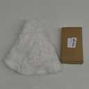30Inch White Christmas Tree Skirt- Faux Fur Plush Small Christmas Tree Skirt Holiday Party Indoor Outdoor Christmas Decorations for Merry Christmas