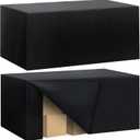 2 Pack Fitted Tablecloth for 8 Foot Rectangle Tables 96 x 30 Inch Black Table Covers Water Resistant Polyester Table Cloth for Wedding, Parties,Display, Trade Show (Black)