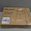 Folding Walkers for Seniors with Basket and Glide Skis, 5" Wheels Lightweight Rolling Walker, Support Up to 350 lbs, Height Adjustable Standard Compact Walker, Silver