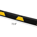 1 Pack 72" Heavy Duty Rubber Parking Curb, 55000 LBS Capacity Parking Stopper with Reflective Stripes, Garage Parking Floor Stop for Vehicles Truck Driveway
