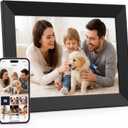 8 WiFi Digital Picture Frame  HD Touchscreen, 16GB Storage, MicroSD/USB-C, Auto-Rotate, App Sharing  Electric Picture Frame Slideshow, for Desk & Family Use, Moms Birthday Gifts, (Black)