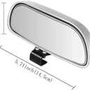 Blind Spot Mirror for Car, HD Glass Convex Wide Angle Blindspot Rear View Mirrors, Adjustable Clip On Car Side Mirror for Trucks SUVs Jeep RVs, Fits Max 0.16in/0.4cm Framed Mirrors