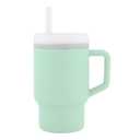 Infantino My 1st Tumbler, Silicone Sippy Cup with Straw & Handle, Spill-Resistant Baby Cup for On-the-Go, BPA-Free Transition Bottle, Mint (9 Ounces)