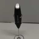 Milk Frother Wand & Electric Stirrer with Stand - Turbo Coffee & Milk Frother Handheld - Hand Held Coffee Mixer Wand & Cold Foam Maker for Frothy Cappuccinos, Lattes & Drink Mixes at Home (Black)