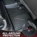 YITAMOTOR Floor Mats for Chevy Colorado & GMC Canyon Crew Cab 2023 2024 2025 2026, Custom Fit All Weather TPE Rubber Car Mats Chevrolet Floor Liners, Pickup Trucks Accessories, 1st & 2nd Row, Black