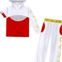 Zombies Girls Costume Kids Nova Halloween Cosplay Cheerleader Costume Outfit(8-9Y/140,white)