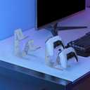 ASIEIT 2Packs Controller Holder, 2 Tier Universal Aluminum Display Stand for Desk Game Enthusiasts Gift Stand Compatible with Series XS, Elite 2, PS5, PS3, Switch Pro and Almost All Controller, Silver