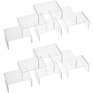 Ihomecooker 12 Pack Clear Acrylic Display Stand Crafts Stand Cupcake Risers 4" x 3''x 2''
