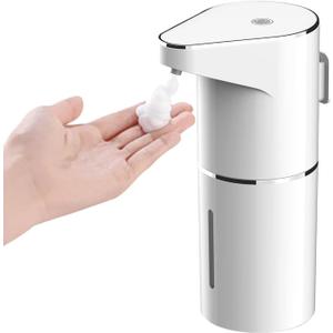 Automatic Sensor-Activated Foam soap Dispenser, 3-Level Adjustable Touchless Smart Hand & Dish Soap Dispenser, USB Rechargeable, 11.84oz/350mL Wall Mounted for Bathroom Kitchen, Restaurant