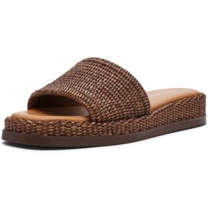 Steve Madden Women's Boardwalk,  7.5, Brown Raffia