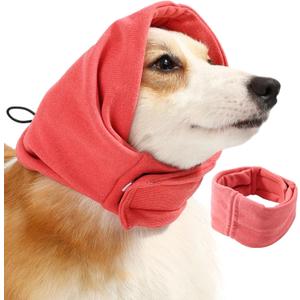 Dog Head Ear Warp Relief Ear Muffs Noise Protection (M-Head Circle(13.7"~18.9"), Rose)