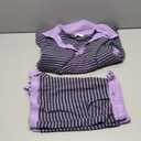 2 Piece Sets for Women Summer Outfits Waffle Stripe Knit Short Sleeve Matching Lounge Set with Pockets M