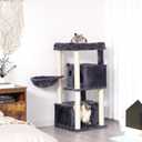 Hey-brother Cat Tree,Multi-Level Cat Condo for Large Cat Tower Furniture with Sisal-Covered Scratching Posts, 2 Plush Condos, Big Plush Perches MPJ011G