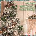 12 Pcs Curly Christmas Tree Picks Velvet Curl Decoration Spiral Curly Tree Topper Ornaments DIY Crafts for Wreath Fireplaces Vase Filler Holiday Ornament, 12 Inch(Brown, Green, Milky White)
