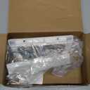 Patio Sliding Door Handle Set with Mortise Lock, Key Cylinder and Keeper, Replacement Handle Lock Set Fits Door Thickness from 1-1/2" to 1-3/4", 3-15/16" Screw Hole Spacing, Keyed, White