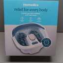 Homedics Bubble Elite Foot Spa Massager with Heat Boost, 2-in-1 Removable Pedicure Center, Toe-Touch Control, Easy Tote Handle with Splash Guard