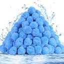 Askyli 2.9 lbs Pool Filter Balls for Sand Filter, Reusable Pool Sand Filter Balls, Efficient Pool Filter Sand, Suitable for All Sand Filter System (Equals 100lbs Pool Filter Sand) - Light Blue
