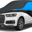 MORNYRAY Waterproof Car Cover All Weather Snowproof UV Protection Windproof Outdoor Full car Cover, Universal Fit for Sedan (Blue, S2-Fit SUV Length(181-190 inch))