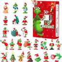 Christmas Advent Calendar 2025,Christmas Vacation Countdown Calendars,Christmas Tree Ornaments Stocking Stuffers Gifts with 24 pcs Collectible Doll Figures for Kids and Adults