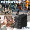 ANTSANG Merino Wool Hiking Socks, Enhanced Breathability, Targeted Cushion Thermal Socks for Men and Women, 5 Pairs,
(Black, L)