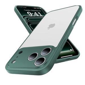 for iPhone 17 Pro Case, [Ribbed Non-Slip Sides] [Military-Grade Drop Protection] [Full Camera Protection] Anti-Yellow Soft-Touch Shockproof Slim Phone Case for iPhone 17 Pro, Midnightgreen