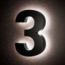 LLtronation 6 Inch Backlit House Numbers for Outside, Stainless Steel, LED Illuminated Home Address Number, Modern Lighted Address Signs for Houses, Restaurant, Waterproof (6IN-3-Black)