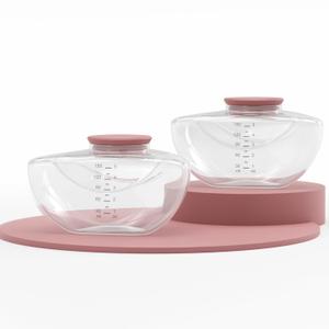 Breastmilk Collection Compatible with Momcozy M9 Replacement Parts, M9 Breast Milk Storage Bottle with Silicone Lip, Pack of 2