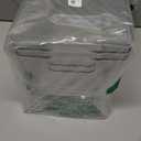 YAN & HIN 3 pcs/set Large Clear Storage Bins with Lids - Stackable, Transparent Pantry Storage with Handles - Nest Nicely for Clutter Organizer (11 "L x 7.5" W x 6.1 "H)