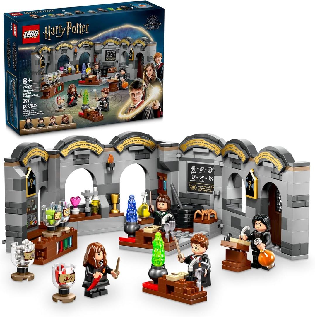 LEGO Harry Potter Hogwarts Castle: Potions Class Building Set, Harry Potter Toy for Boys & Girls, Age 8+ - Gift for Kids W/ 4 Minifigures - 76431