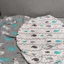 Stretch Fitted Bassinet Sheet Set BROLEX 2 Pack Cradle Sheets for Bassinet Pad/Mattress, Unisex Boys Girls, Ultra Soft, Elephant Whale