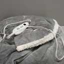 GarveeHome Wearable Heated Blanket with Foot Pocket & Sleeves, Electric Snuggle Throw Blankets, Flannel & Sherpa, 6 Heat Settings & 210 H Auto Shut-Off, 50"70"+18", Light Grey