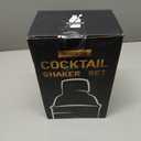 Cocktail Shaker Set, 18/8 Food-Grade Stainless Steel Mixology Bartender Kit 10-Piece Bar Tools with Stylish Bamboo Stand - Rust-Proof & Dishwasher Safe - Professional Martini Shaker Gift for Men, Dad