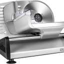 OSTBA Meat Slicer Electric Deli Food Slicer with Child Lock Protection, Removable 7.5’’ Stainless Steel Blade and Food Carriage, Adjustable Thickness Food Slicer Machine for Meat, Cheese, Bread(150W)