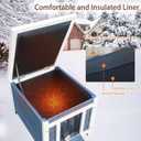 Cat House for Outdoor Cats, Insulated Outdoor Cat House with Liner, 20"D x 17"W x 16.5"H