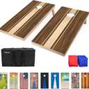GoSports 4 x 2 ft Regulation Size Wood Cornhole Boards - 10 Vintage Wood Designs (Choose Your Style)