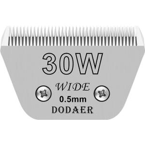 30W Detachable Dog Grooming Wide Blades, Compatible with Andis, Oster A5, Wahl KM10 Series Clippers, Cut Length 1/ 50”(0.5mm)