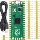 KEYESTUDIO Raspberry Pi Pico Basic Starter Kit with Headers Micro USB Cable, Pico RP2040 Microcontroller, Flexible 26 Multifunction GPIO Pins, Temperature Sensor, Programmable in C & MicroPython