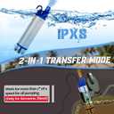 Rozlchar 635GPH 2 in 1 Water Transfer Pump Compatible For Milwaukee 18V Battery,120W Portable Oil Pump Extractor w/16Ft Cord for Pool,Water Beds,Garden Shower, Puddle,Diesel Boat Truck(No Battery)