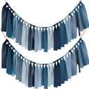 Breling 2 Pcs Denim Banner Denim Party Decorations Blue Banner Bachelorette Party Decorations Bunting Garland for Blue Jean Baby Shower Birthday Wedding Festival (Strip)
