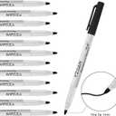 3 x YISAN Permanent Markers,12 Pack Fine Tip Black Permanent Markers,Quick Drying Ink,Works on paper,Plastic,Stone,Glass,Metal,71525