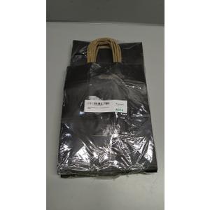 BagDream 25Pcs Black Gift Bags 8x4.25x10.5 Kraft Paper for Gifts, Shopping Retail Merchandise Grocery Sacks, Black Paper Bags with Handles Bulk Medium