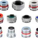 11pcs Faucet Adapter Kit, Brass Faucet Aerator Adapter Set Male Female Sink Faucet Adapter Converter to NH 3/4 Garden Hose, G 1/2 Shower Hose, Apply on Both Removable and Insert Aerator